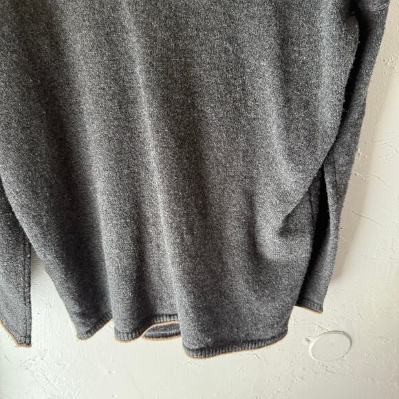 REI Cooperative Size Medium Gray Lambs Wool V Neck Long Sleeve Sweater‎ - Picture 3 of 7